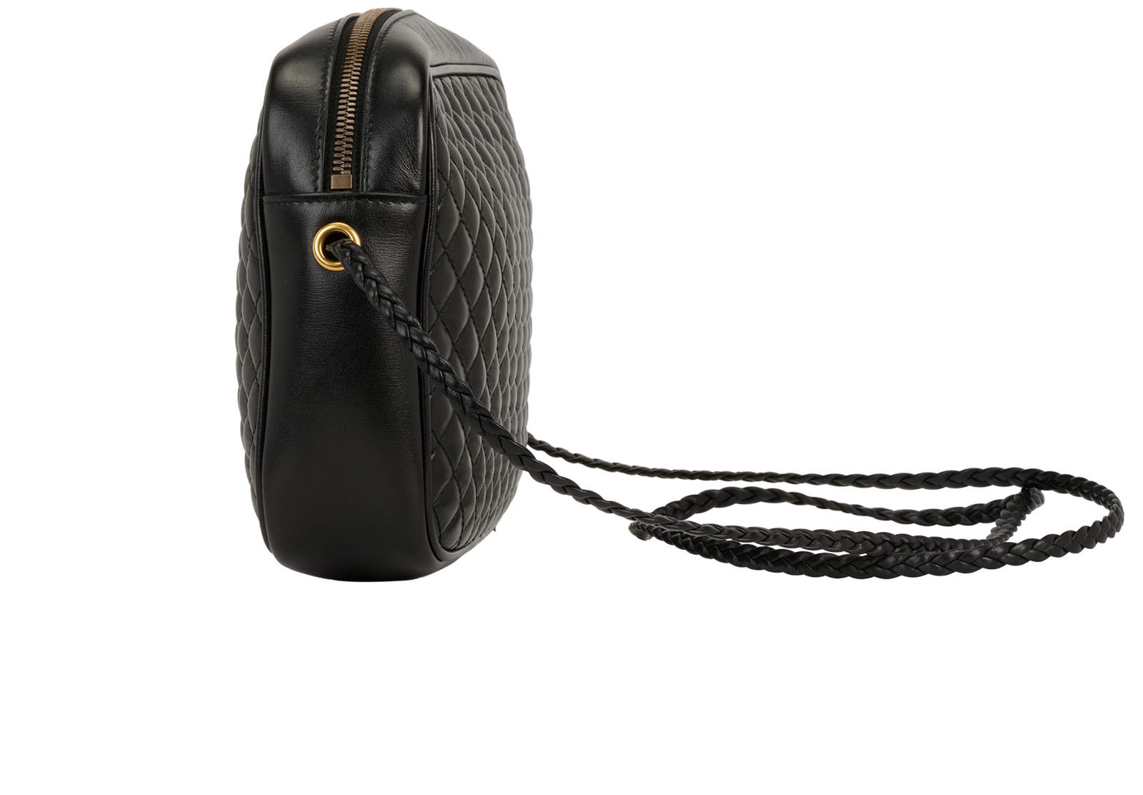Trapuntata Camera Bag, &pound;850, Handbags, Black, Leather, Bottom view